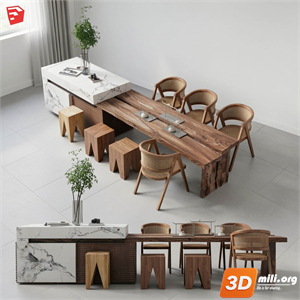 Dining Table Set Skp Files